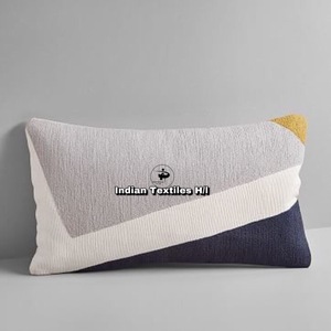 Funda De Almohada cosida con cadena de lana bordada de Cachemira, funda decorativa geométrica Vintage para sofá, sala de estar, superventas ITHL - Product Image 5