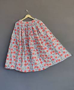 Handmade Cotton Women's <b>Long</b> Indian Design <b>Skirt</b>-<b>Plus</b> <b>Size</b> Breathable for Festivals Parties Tennis Natural Gift - Product Image 1