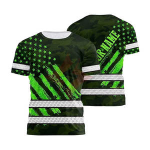 เสื้อสะท้อนแสงความปลอดภัยระดับ 1 แบบพิมพ์ลายซับลิเมชั่นตามสั่ง สำหรับผู้ชาย พร้อมโลโก้แบบกำหนดเอง กันน้ำ - Product Image 1