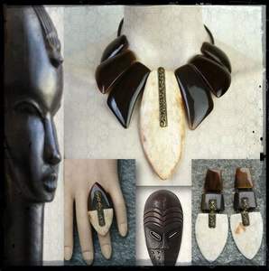 DECORATED New Arrival Buffalo Ox Horn <b>Necklace</b> Polished Animal Style Bone Jewelry Natural Design <b>Beads</b> Women Girls Wedding - Product Image 4