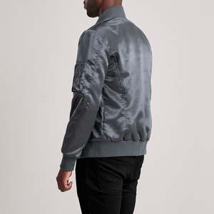 Blouson bomber gris réversible imperméable - Taille XS, à capuche, brodé, streetwear, motif printanier - Product Image 5
