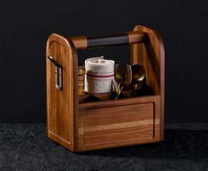 Top Sale Wooden Cutlery Holder with Sturdy Dividers For Restaurant Party Tabletop Caddy Organizer in Low Cost - Product Image 3