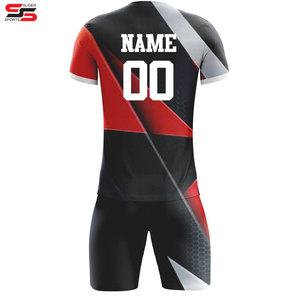 Uniformes de football en polyester de haute qualité Maillots de football imprimés avec logo personnalisé avec nom Bas quantité minimale de commande et hauts de chemise - Product Image 2