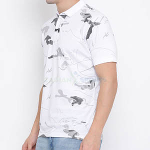 Polo de golf à séchage rapide de haute qualité pour hommes 100% coton motif solide à manches courtes conception sur mesure en tricot numérique - Product Image 2