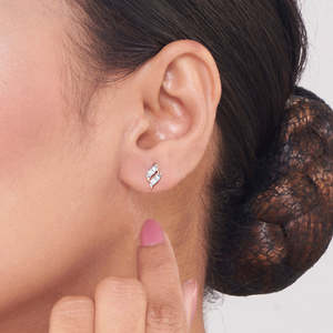 Boucles d'oreilles en diamant plume de rosée - Product Image 2