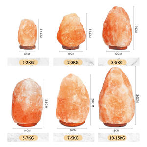 Cadeau de vacances décoration lampe au sel en cristal lampe au sel de l'Himalaya rose naturel avec interrupteur tactile à intensité variable - Product Image 3