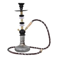 Ensemble chicha Royal LATEST, 18,5 pouces, élégant, en verre et en fer, ensemble QT, chicha classique, pipe à eau arabe de qualité supérieure, ensembles de fumage élégants