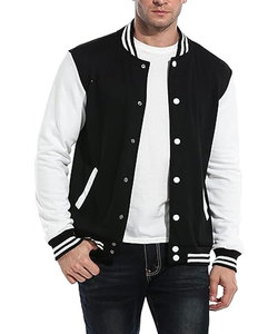 Veste universitaire à la mode pour hommes, blousons bomber de baseball Letterman en coton coupe décontractée et ajustée - Product Image 1