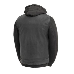 Custom Made High Quality <b>Leather</b> Vest Wholesale Breathable Outerwear <b>Sleeveless</b> Mens <b>Leather</b> Vest for Sale - Product Image 4