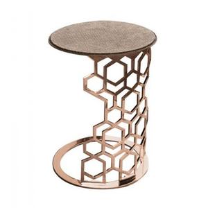 Recién llegado, mesa de centro de diseño moderno con acabado negro, mesa auxiliar metálica de tamaño mediano, muebles de decoración para el hogar a la moda - Product Image 5