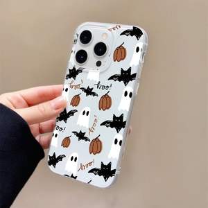 Coque de téléphone antichoc en TPU et PC motif dessin animé citrouille chauve-souris pour iPhone 17 Pro Max 15 14 13 7 Plus - Product Image 5