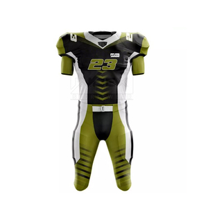 Conjunto de uniforme de fútbol americano para hombre con estampado personalizado, ropa deportiva de manga corta de alta calidad, transpirable, de talla grande, nombre del jugador - Product Image 1