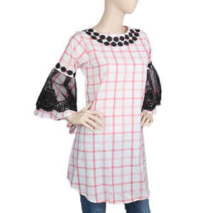 Women's Stripe Kurti - Pink - Product Image 1