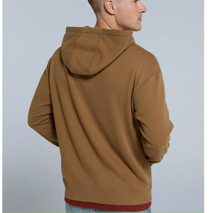 Sudadera Duradera para Hombre BD, Sudadera con Capucha Forrada de Felpa Sólida con Bolsillo Tipo Canguro, Diseño de Hombros Caídos, Logotipo Frontal, Hecha de Poliéster/Algodón - Product Image 2