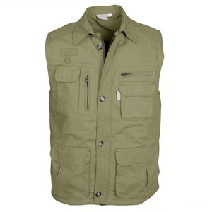 Chaqueta de exterior transpirable de alta calidad con logotipo personalizado para hombre, chaleco de trabajo informal, chaleco cargo sin mangas con múltiples bolsillos - Product Image 1