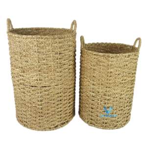 Juego de Cestas de Mimbre Certificadas por Proveedor, Cesta de Jacinto de Agua y Yute, Organización del Hogar, Cesto de Lavandería, Todo para el Hogar - Product Image 4