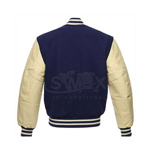 Logo personnalisé Veste Letterman à manches en cuir Vêtements à la mode Veste d'hiver Letterman à manches en cuir pour hommes - Product Image 2