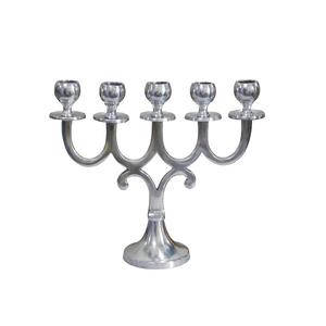 Candelero cónico de cinco brazos de aluminio de alta calidad con acabado pulido brillante para decoración de iluminación - Product Image 1