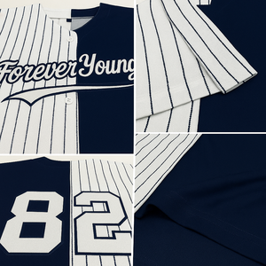 Camiseta de Béisbol Personalizada al por Mayor con Rayas Verticales, Botones, Costuras Personalizadas, Sublimada, Transpirable y que Absorbe la Humedad para Equipos - Product Image 6