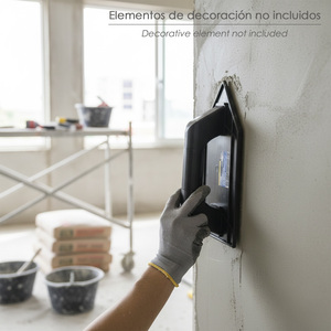 Spatola in plastica con manico e punta rotondi, 26 x 14 cm. Nero con fossette - Product Image 4