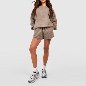 High Quality Women's Two Piece Twin Tracksuit <b>Set</b> Full Sleeve T-Shirt Shorts Summer 2026 Style Quick Dry Breathable - Product Image 3