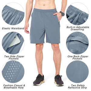 Personnalisé de haute qualité 100% coton respirant Stretch entraînement Shorts de sport entraînement Fitness course athlétique hommes Shorts de gymnastique - Product Image 3