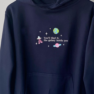 Sweat à capuche brodé Galaxy Vous le trouverez à l'intérieur de vous Sweat à capuche unisexe Streetwear oversize Pullover Fleece Cotton Soft Warm Aesthetic Hoodie - Product Image 4