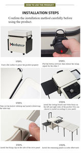 Moderno todo-en-uno personalizable al aire libre vehículo Camping cocina móvil: mesa de picnic plegable con estufa de gas y espacio de trabajo - Product Image 4