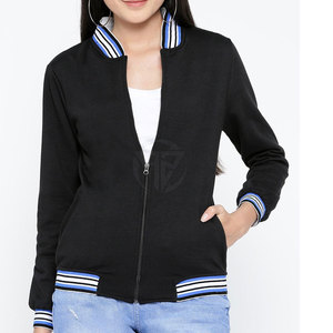 เสื้อแจ็คเก็ตเลตเตอร์แมนคุณภาพสูงสำหรับผู้หญิง ฤดูหนาว คอตั้ง ผ้าถัก สั่งทำได้ แห้งเร็ว ระบายอากาศดี MOQ ต่ำ เป็นมิตรกับสิ่งแวดล้อม - Product Image 1