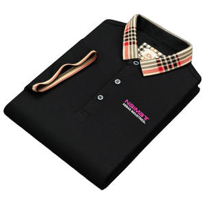 Diseño personalizado de su propia marca de los hombres para la camisa de manga corta de poliéster de punto de color sólido transpirable de secado rápido de golf para camisas - Product Image 1