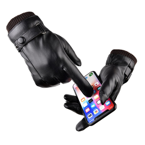 Gants en cuir chauds thermiques pour femmes d'hiver 2025 pour une utilisation décontractée en plein air et des gants de conduite - Product Image 3