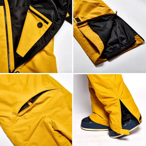 Combinaison de ski professionnelle imperméable, coupe-vent, anti-UV, respirante, deux pièces, fermeture éclair, grande taille, vêtements d'hiver pour adultes unisexes - Product Image 6