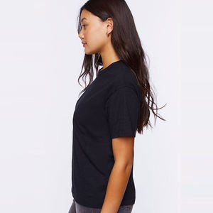Diseño de cuello redondo de alta calidad, liso personalizado, más vendido, cómodo, ajuste Regular, 100%, Material de algodón, camisetas para mujer - Product Image 3
