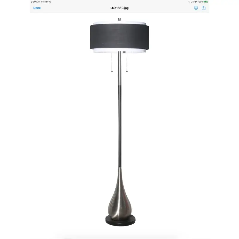 Fábrica de alta qualidade diretamente personalizada barata nórdica led moderno metal preto 64 "lâmpada de chão (conjunto de 2) para sala de estar