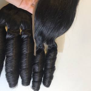 Prix bon marché cheveux humains non transformés SDD printemps Curl Bundle fermeture cheveux vierges vietnamiens crus cuticule alignée peut être teint - Product Image 5