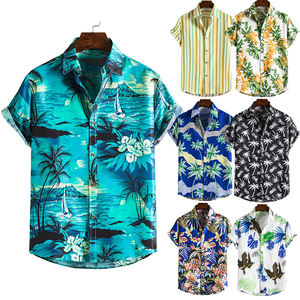 Offre spéciale, chemises de plage décontractées par sublimation à motifs floraux pour hommes, chemises hawaïennes surdimensionnées d'été personnalisées - Product Image 1