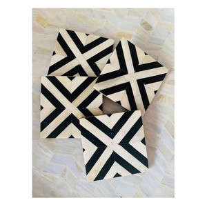 Square Bone Inlay <b>Tea</b> <b>Coaster</b> Handmade <b>Coasters</b> Anti slip Bone Inlay Unique Design Used and Bone <b>Coasters</b> - Product Image 2