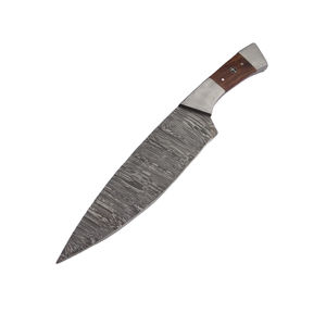 Premium Quality Chef <b>Knife</b> Camping <b>Knife</b> 4.5-Inch Serrated Damascus Steel Clip Point <b>Blade</b> Wooden Handle OEM Customizable - Product Image 2