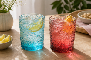 Durable Glasses Drinkware Set of 4 Glasses 280 ml Modern & Elegant Multicolor for Softdrinks & Cocktail Oasi by Excelsa - Product Image 6