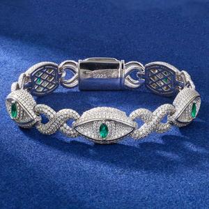 Pulsera de Lujo Unisex de Oro Amarillo de 14K y Diamantes CZ VVS1 para Fiestas, Bodas, Compromisos y Regalos, Moissanita - Product Image 3