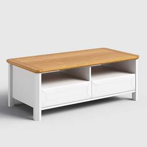 Mesa de Centro Moderna Estilo Farmhouse de 1.2M, Convertible, Duradera, de Piedra Sinterizada, Mueble Móvil para Sala de Estar, Uso Doméstico, Entrada - Product Image 2
