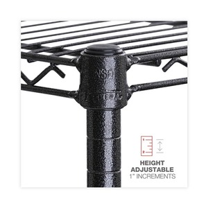 Alera BA Plus 72 Pulgadas X 18 Pulgadas X 72 Pulgadas Kit de Estanterías Metálicas de 4 Niveles, Color Negro Antracita, para Almacenamiento en Garaje - Product Image 3