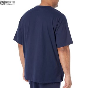 Oem nueva llegada logotipo personalizado 100% algodón en blanco Splash-tinta desgastado Vintage cuello redondo impreso ajuste suelto lavado ácido camiseta para hombres - Product Image 5