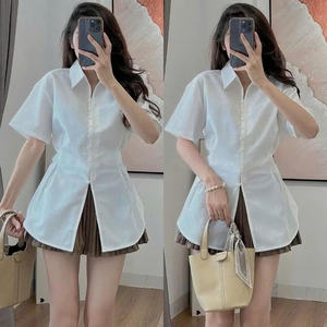 [Usine de vêtements] SH21 T-shirt en coton pour femme couleurs jeunes simple col rond belle conception unique élégante douce 2025 - Product Image 2