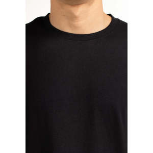 Camisetas 100% Algodón de Corte Regular con Logotipo Bordado, Ajuste Holgado, Jersey de 200 Gramos, Ligero, Diseño Sólido, Serigrafía MN-TS-SS26-002-B - Product Image 2