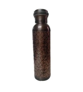 Nueva llegada Diseño impreso Botella de agua de cobre Hecho a mano Beber Botella de cobre a prueba de fugas Muestra gratis. - Product Image 3