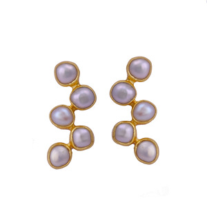 ชุดคอลเล็ตทรงกลมไข่มุกน้ำจืดดีไซน์แฟนซีต่างหูหินประจำเดือนเกิด - Product Image 1