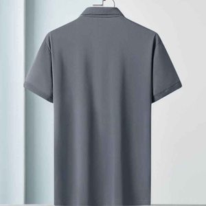 เสื้อโปโลผู้ชายสีดำ ดีไซน์ล่าสุด ผ้าฝ้าย 100% คุณภาพสูง สีพื้น - Product Image 4