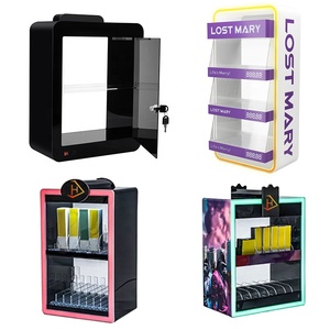 Tủ trưng bày acrylic tùy chỉnh nhà máy, có đèn LED, tủ trưng bày máy phun điện tử, giá trưng bày phụ kiện xì gà có khóa - Product Image 1