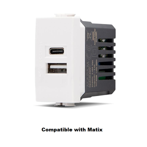 Dual USB Socket USB-A - USB Type-C <b>5V</b> 2.4A - Product Image 1